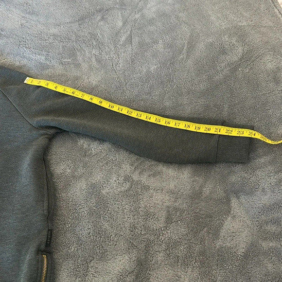 Varley Albret Long Sleeve zipper lounge sweater dress, charcoal, grey size small - Picture 3 of 10